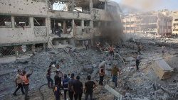 Edificios destruidos tras los bombardeos en Gaza