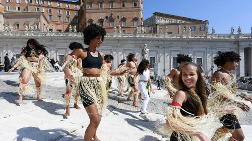 The Capoeira performance in St. Peter's Square during the General Audience