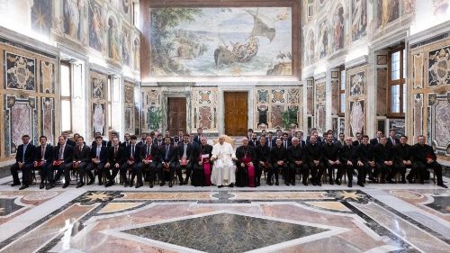 El Papa Francisco con la comunidad del seminario mayor “Nuestra Señora de los Apóstoles” de Getafe, España